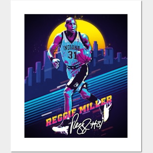 Reggie Miller Choke Sign Basketball Legend Signature Vintage Retro 80s 90s Bootleg Rap Style Posters and Art